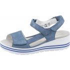 Waldlaufer kényelmi tépőzáras szandál H-Michelle nubuk kék