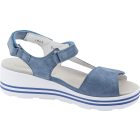 Waldlaufer kényelmi tépőzáras szandál H-Michelle nubuk kék