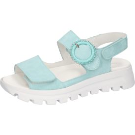   Waldlaufer kényelmi tépőzáras szandál H-Nele velúr kék