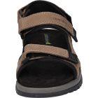 Waldlaufer kényelmi tépőzáras szandál H-Taro nubuk/textil barna fekete