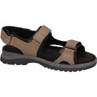 Waldlaufer kényelmi tépőzáras szandál H-Taro nubuk/textil barna fekete