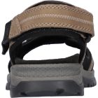 Waldlaufer kényelmi tépőzáras szandál H-Taro nubuk/textil barna fekete