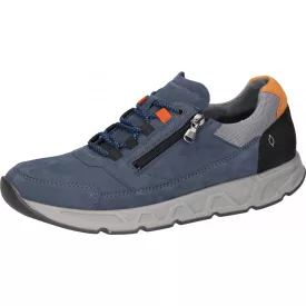   Waldlaufer dynamic gördülő talpú fűzős cipzáras cipő H-Nils nubuk kék fekete