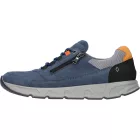 Waldlaufer dynamic gördülő talpú fűzős cipzáras cipő H-Nils nubuk kék fekete