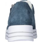 Waldlaufer kényelmi fűzős cipzáras cipő H-Lana velúr kék