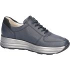 Waldlaufer kényelmi fűzős cipzáras cipő H-Lana szarvasbőr kék