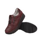 Waldlaufer kényelmi fűzős cipzáras cipő H-Lana szarvasbőr/lakkbőr bordó