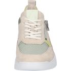 Waldlaufer kényelmi fűzős cipzáras cipő H-Sade velúr/textil drapp zöld