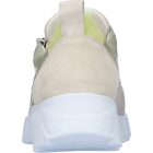 Waldlaufer kényelmi fűzős cipzáras cipő H-Sade velúr/textil drapp zöld