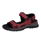 Waldlaufer kényelmi tépőzáras szandál H-Sora bőr bordó fekete