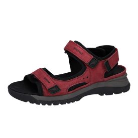   Waldlaufer kényelmi tépőzáras szandál H-Sora bőr bordó fekete