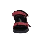 Waldlaufer kényelmi tépőzáras szandál H-Sora bőr bordó fekete