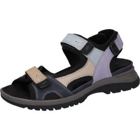  Waldlaufer kényelmi tépőzáras szandál H-Sora bőr kék drapp szürke lila