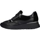 Waldlaufer Ortho Tritt fűzős cipzáras cipő H-Feli bőr/velúr/lakkbőr/sztreccs fekete