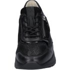 Waldlaufer Ortho Tritt fűzős cipzáras cipő H-Feli bőr/velúr/lakkbőr/sztreccs fekete