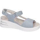 Waldlaufer kényelmi tépőzáras szandál H-Dina bőr világoskék