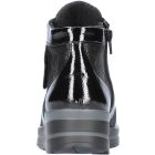 Waldlaufer kényelmi tépőzáras bokacsizma M-Sarah lakkbőr/nubuk fekete