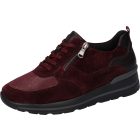 Waldlaufer Ortho Tritt fűzős cipzáras cipő M-Sarah velúr/nubuk/sztreccs bordó