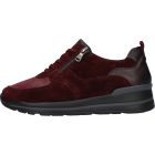 Waldlaufer Ortho Tritt fűzős cipzáras cipő M-Sarah velúr/nubuk/sztreccs bordó