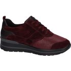 Waldlaufer Ortho Tritt fűzős cipzáras cipő M-Sarah velúr/nubuk/sztreccs bordó