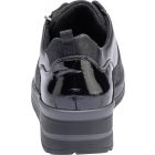 Waldlaufer Ortho Tritt fűzős cipzáras cipő M-Sarah bőr/lakkbőr/sztreccs fekete