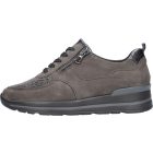 Waldlaufer Ortho Tritt fűzős cipzáras cipő M-Sarah nubuk/lakkbőr/sztreccs szürke