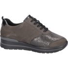 Waldlaufer Ortho Tritt fűzős cipzáras cipő M-Sarah nubuk/lakkbőr/sztreccs szürke