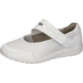   Waldlaufer Ortho Tritt tépőzáras balerina M-Ira Vegán bőr/sztreccs fehér ezüst