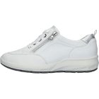 Waldlaufer kényelmi fűzős cipzáras cipő M-Tonia szarvasbőr fehér ezüst