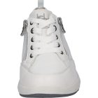 Waldlaufer kényelmi fűzős cipzáras cipő M-Tonia szarvasbőr fehér ezüst