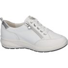 Waldlaufer kényelmi fűzős cipzáras cipő M-Tonia szarvasbőr fehér ezüst