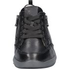 Waldlaufer kényelmi fűzős cipzáras cipő M-Tonia szarvasbőr fekete