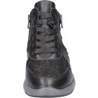 Waldlaufer kényelmi fűzős cipzáras bokacsizma M-Tonia bőr/nubuk fekete