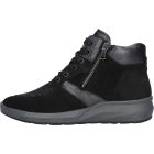 Waldlaufer Ortho Tritt fűzős cipzáras bokacsizma M-Tonia velúr/nubuk/sztreccs fekete