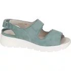 Waldlaufer kényelmi tépőzáras szandál M-Viola velúr türkiz