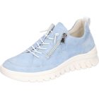 Waldlaufer kényelmi fűzős cipzáras cipő H-Biggi bársony/velúr világoskék