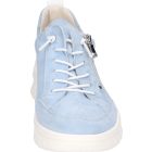 Waldlaufer kényelmi fűzős cipzáras cipő H-Biggi bársony/velúr világoskék