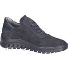 Waldlaufer kényelmi fűzős cipzáras cipő H-Biggi bőr kék