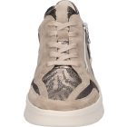 Waldlaufer kényelmi fűzős cipzáras cipő H-Biggi velúr/bőr bézs bronz