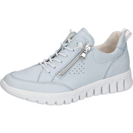   Waldlaufer kényelmi fűzős cipzáras cipő H-Birdy bőr világoskék