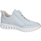 Waldlaufer kényelmi fűzős cipzáras cipő H-Birdy bőr világoskék