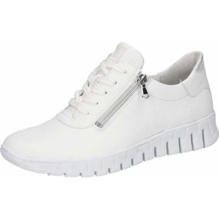 Waldlaufer kényelmi fűzős cipzáras cipő H-Birdy bőr fehér