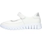 Waldlaufer Ortho Tritt tépőzáras balerina H-Birdy bőr/sztreccs fehér ezüst