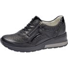 Waldlaufer kényelmi fűzős cipzáras cipő H-Clara bőr/lakkbőr fekete