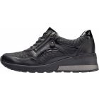 Waldlaufer kényelmi fűzős cipzáras cipő H-Clara bőr/lakkbőr fekete