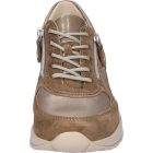 Waldlaufer kényelmi fűzős cipzáras cipő H-Clara velúr/bőr barna drapp