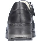 Waldlaufer kényelmi fűzős cipzáras cipő H-Clara bőr fekete ezüst