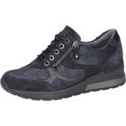 Waldlaufer kényelmi fűzős cipzáras cipő H-Clara velúr/nubuk kék