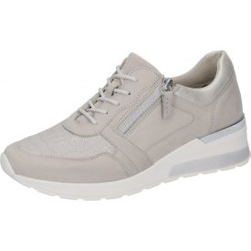   Waldlaufer Ortho Tritt fűzős cipzáras cipő H-Clara nubuk/sztreccs szürke ezüst