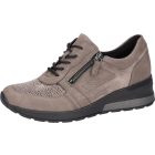 Waldlaufer Ortho Tritt fűzős cipzáras cipő H-Clara bőr/velúr/sztreccs szürke